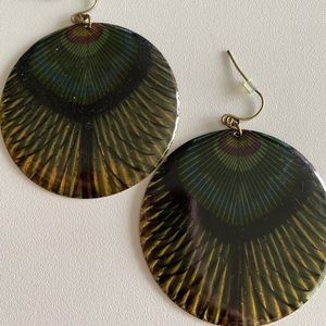Peacock earrings